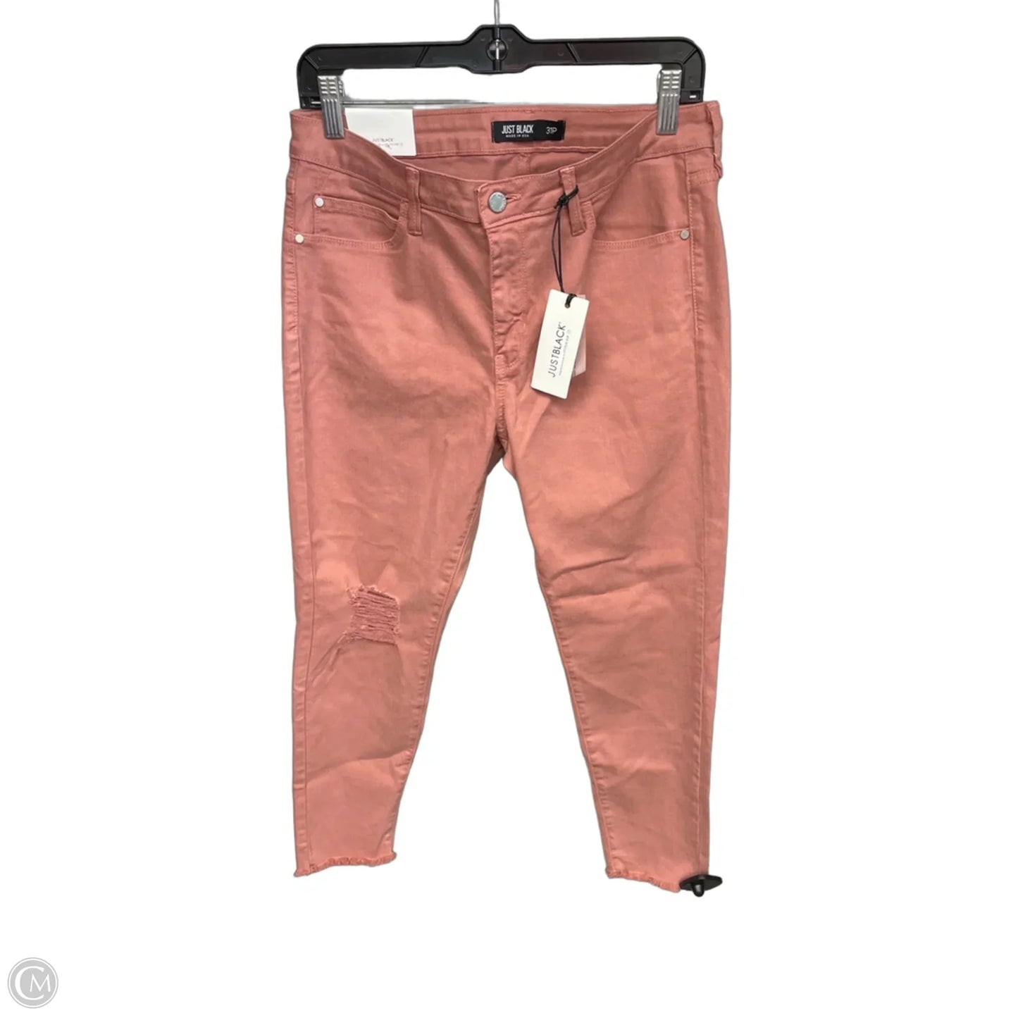 Jeans Skinny By Just Black In Pink, Size: 12p
