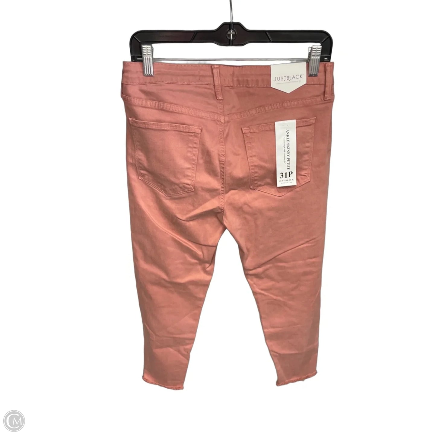 Jeans Skinny By Just Black In Pink, Size: 12p