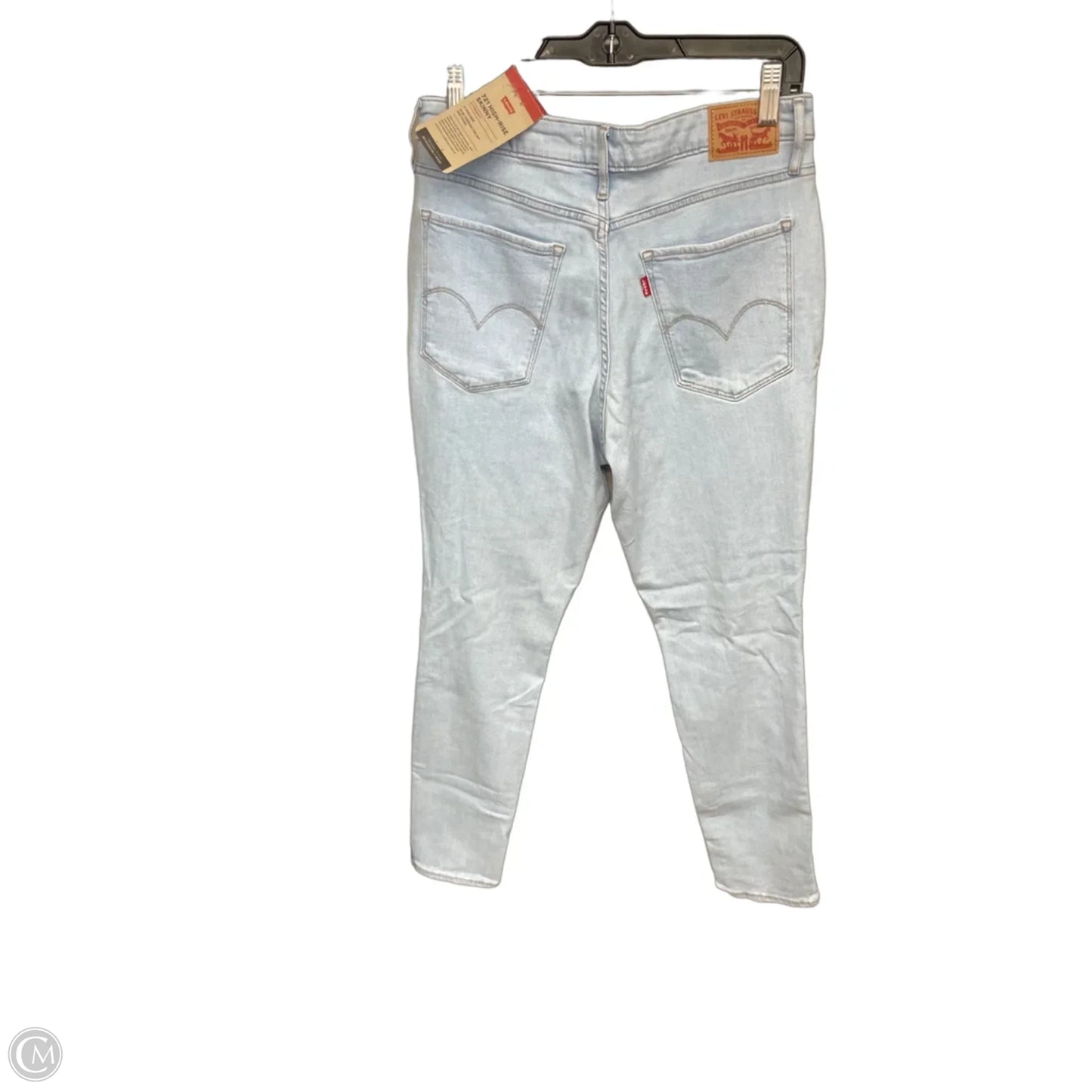 Jeans Skinny By Levis In Blue Denim, Size: 12