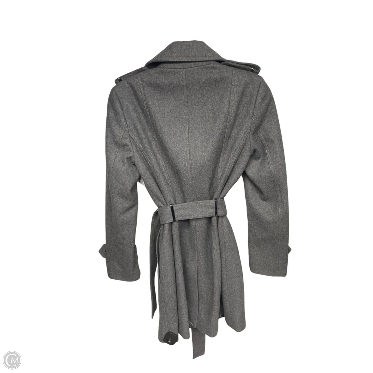 Coat Peacoat By Calvin Klein In Grey, Size: Xxs