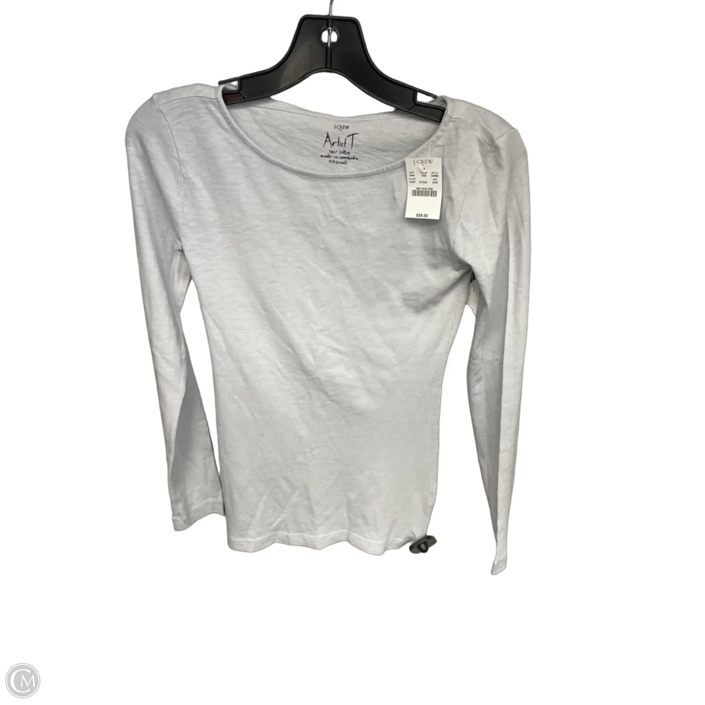 Top Long Sleeve By J. Crew In Grey, Size: Xxs