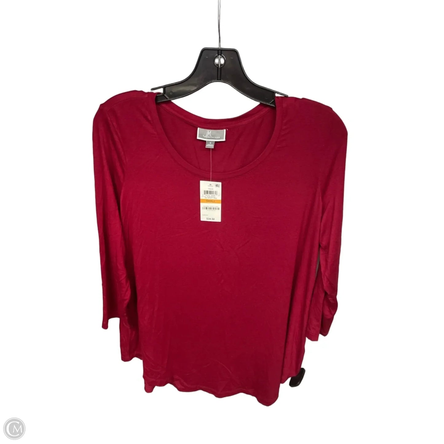 Top Long Sleeve By Jm Collections In Red, Size: S