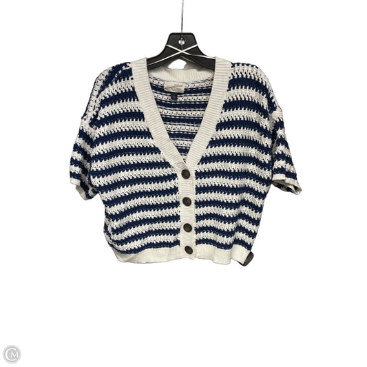 Sweater Cardigan By Universal Thread In Blue & White, Size: S