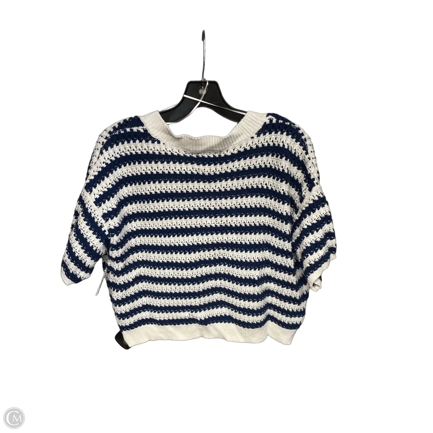 Sweater Cardigan By Universal Thread In Blue & White, Size: S