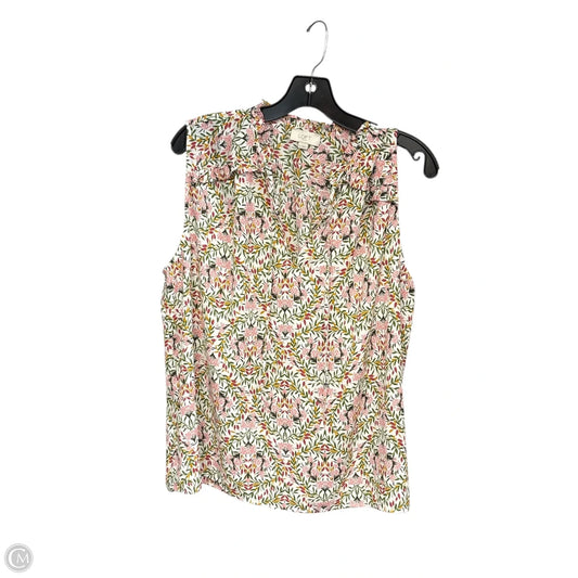 Top Sleeveless By Loft In Floral Print, Size: Xl