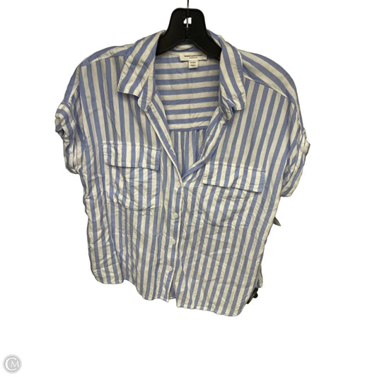 Top Short Sleeve By Beachlunchlounge In Blue & White, Size: S
