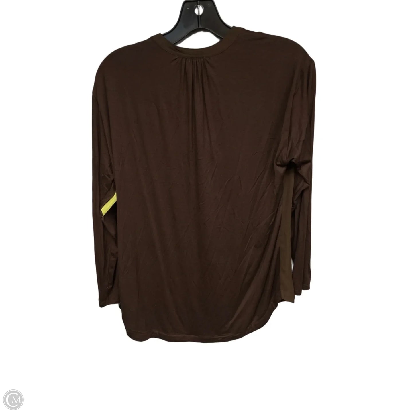 Top Long Sleeve By Dr2 In Brown, Size: S