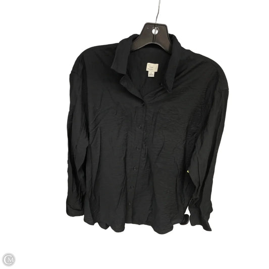 Top Long Sleeve By A New Day In Black, Size: S