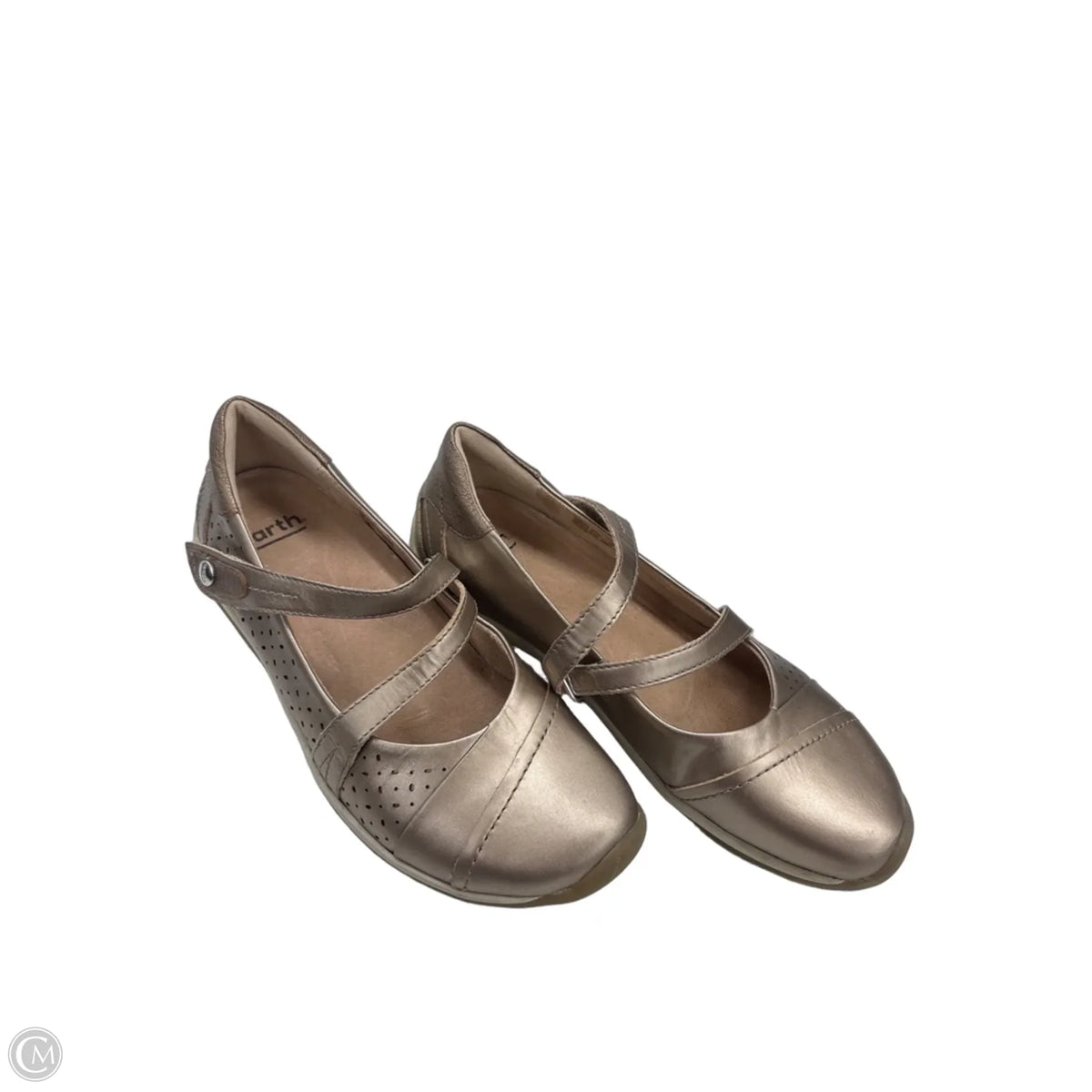 Shoes Flats By Earth In Gold, Size: 9