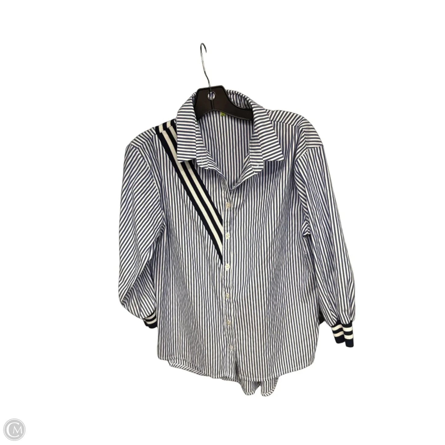 Top Long Sleeve By Clothes Mentor In Striped Pattern, Size: M