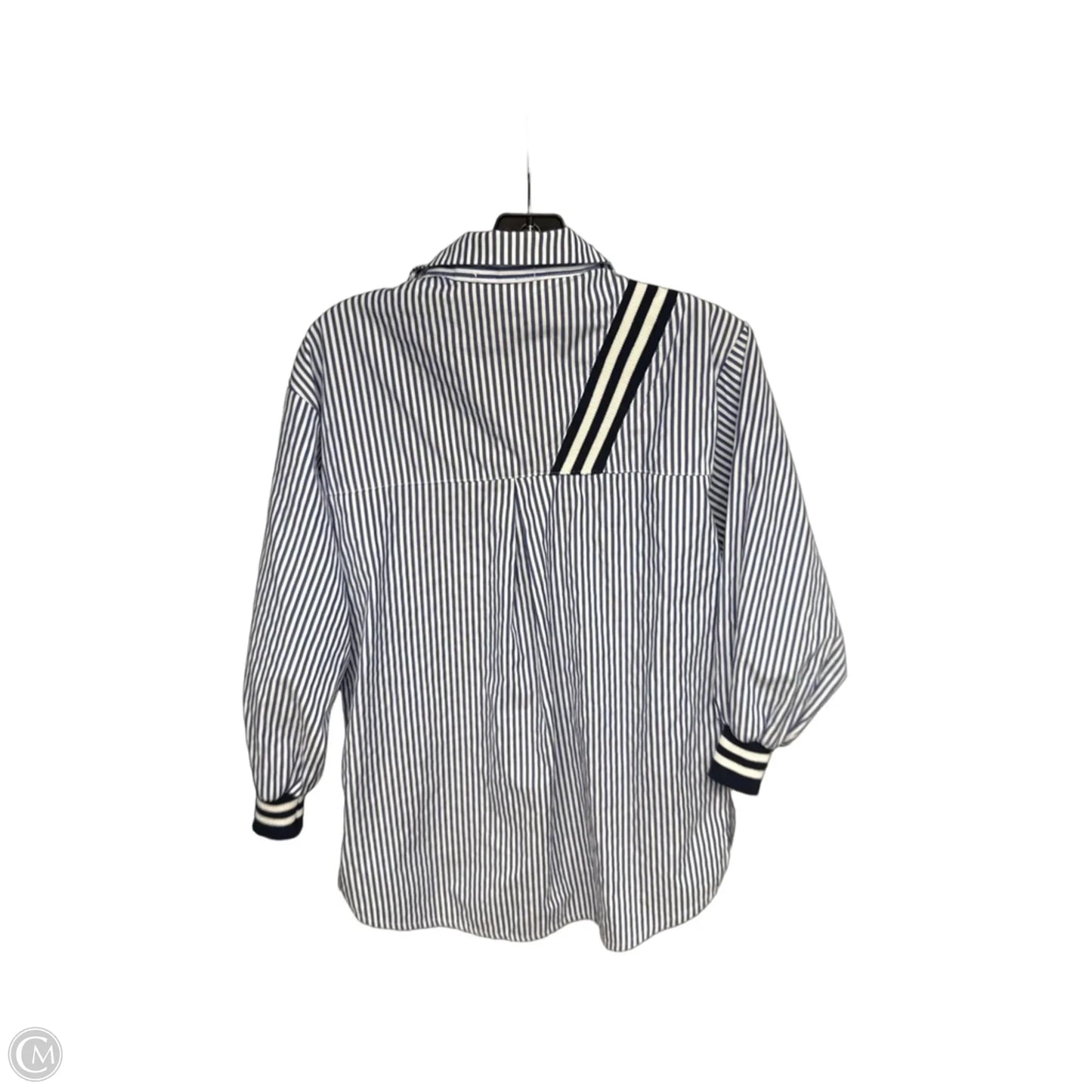 Top Long Sleeve By Clothes Mentor In Striped Pattern, Size: M