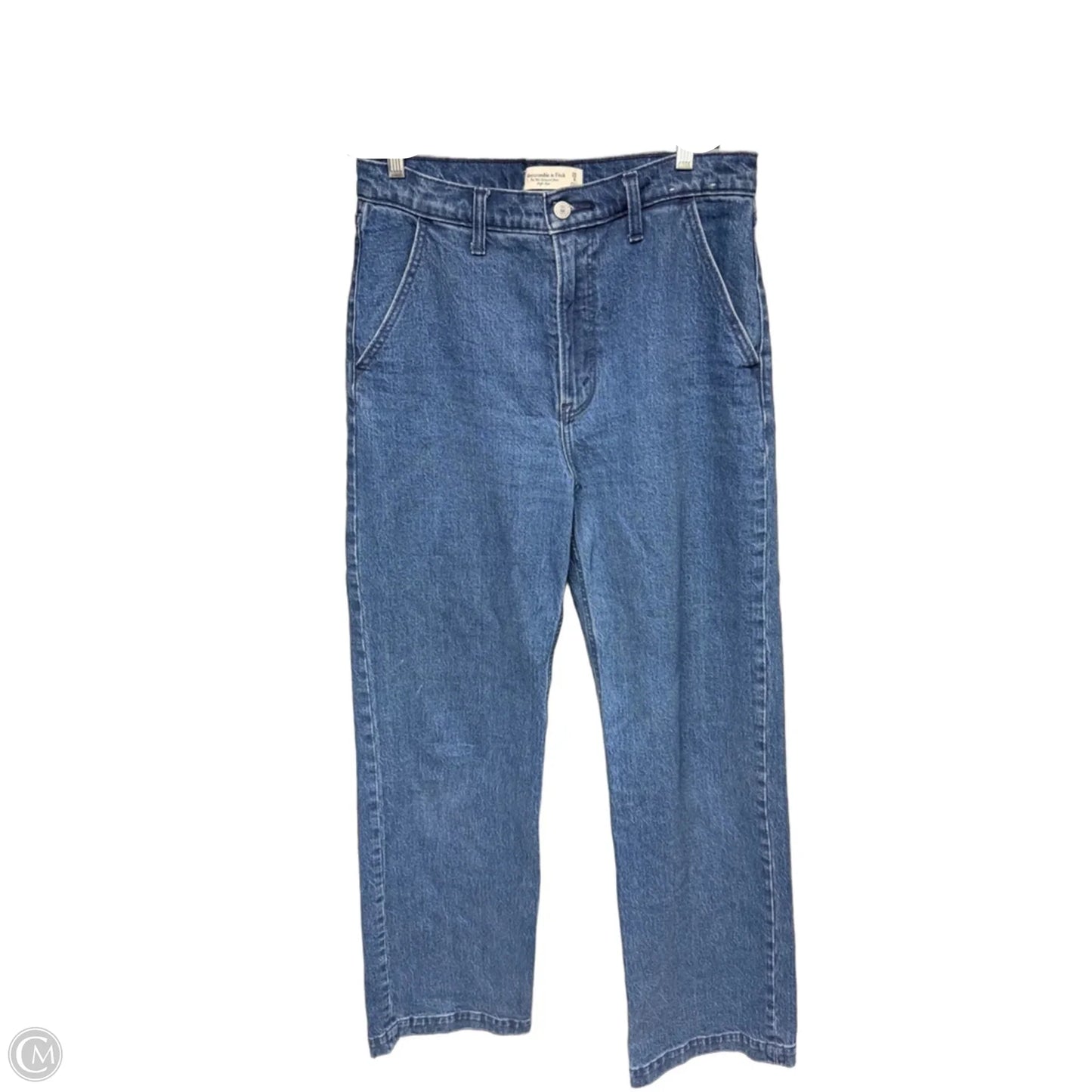 Jeans Straight By Abercrombie And Fitch In Blue Denim, Size: 8l