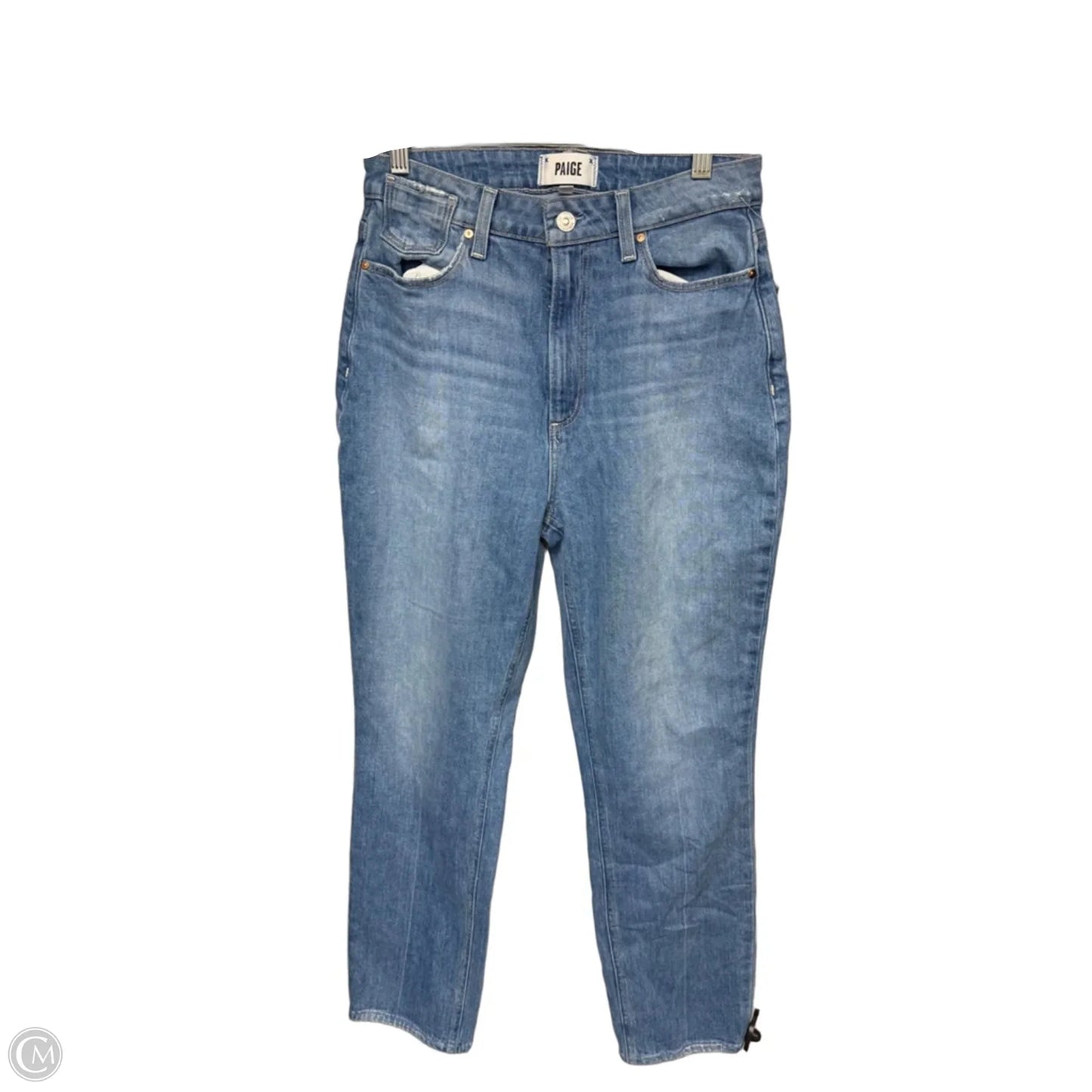 Jeans Straight By Paige In Blue Denim, Size: 8