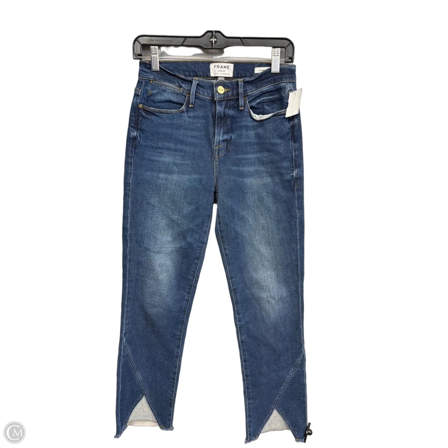 Jeans Cropped By Frame In Blue Denim, Size: 2