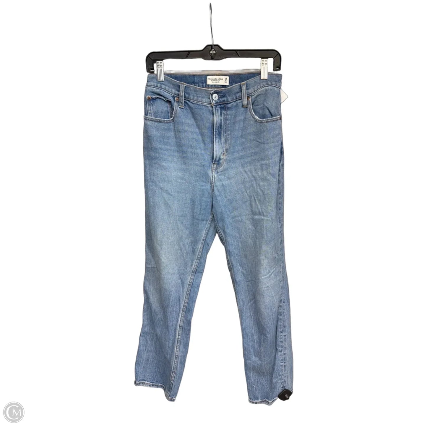 Jeans Straight By Abercrombie And Fitch In Blue Denim, Size: 6l