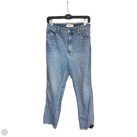 Jeans Straight By Abercrombie And Fitch In Blue Denim, Size: 6l