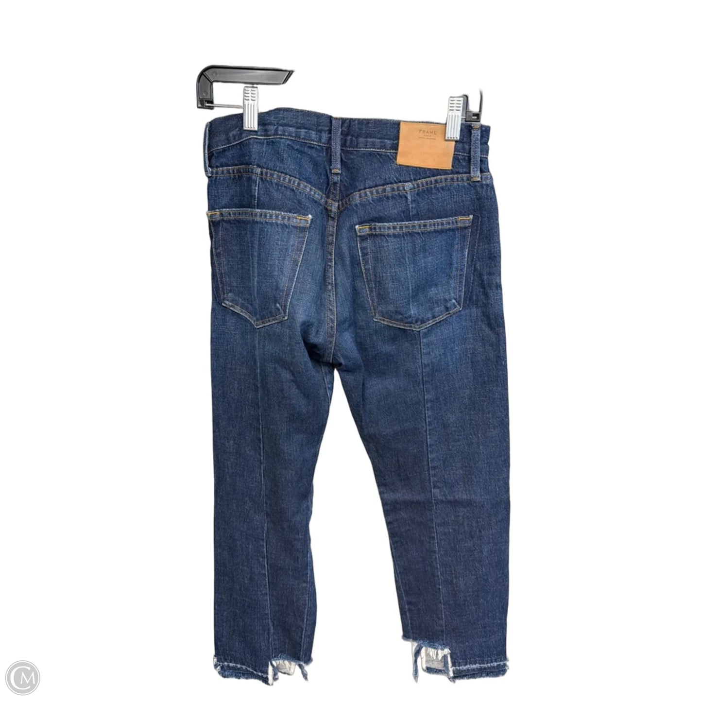 Jeans Cropped By Frame In Blue Denim, Size: 2