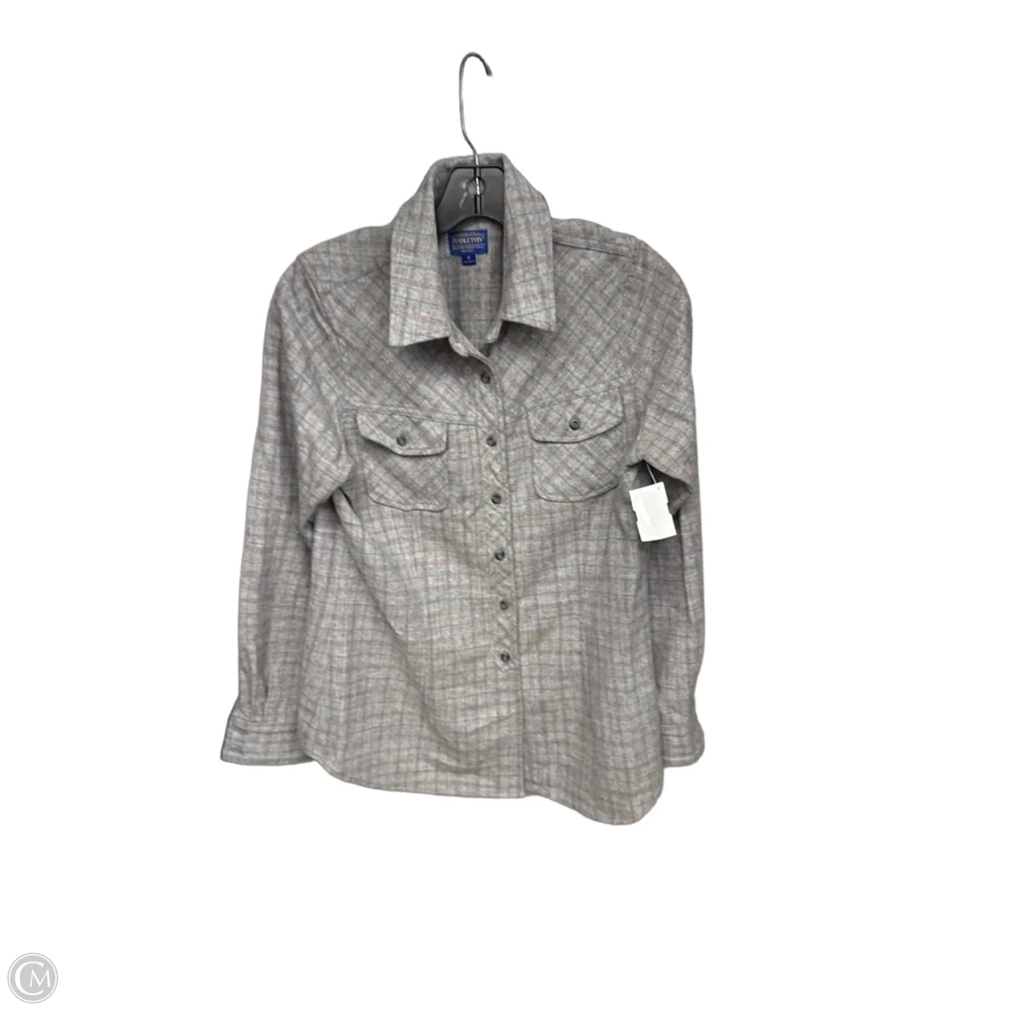 Top Long Sleeve By Pendleton In Grey, Size: M