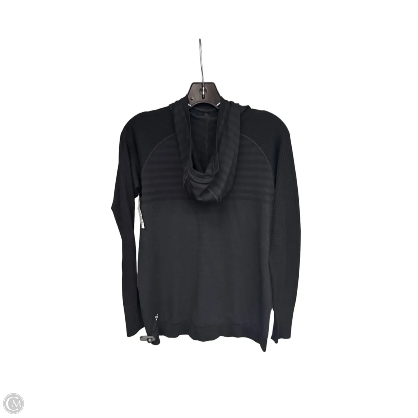 Athletic Top Long Sleeve Hoodie By Lululemon In Black, Size: L