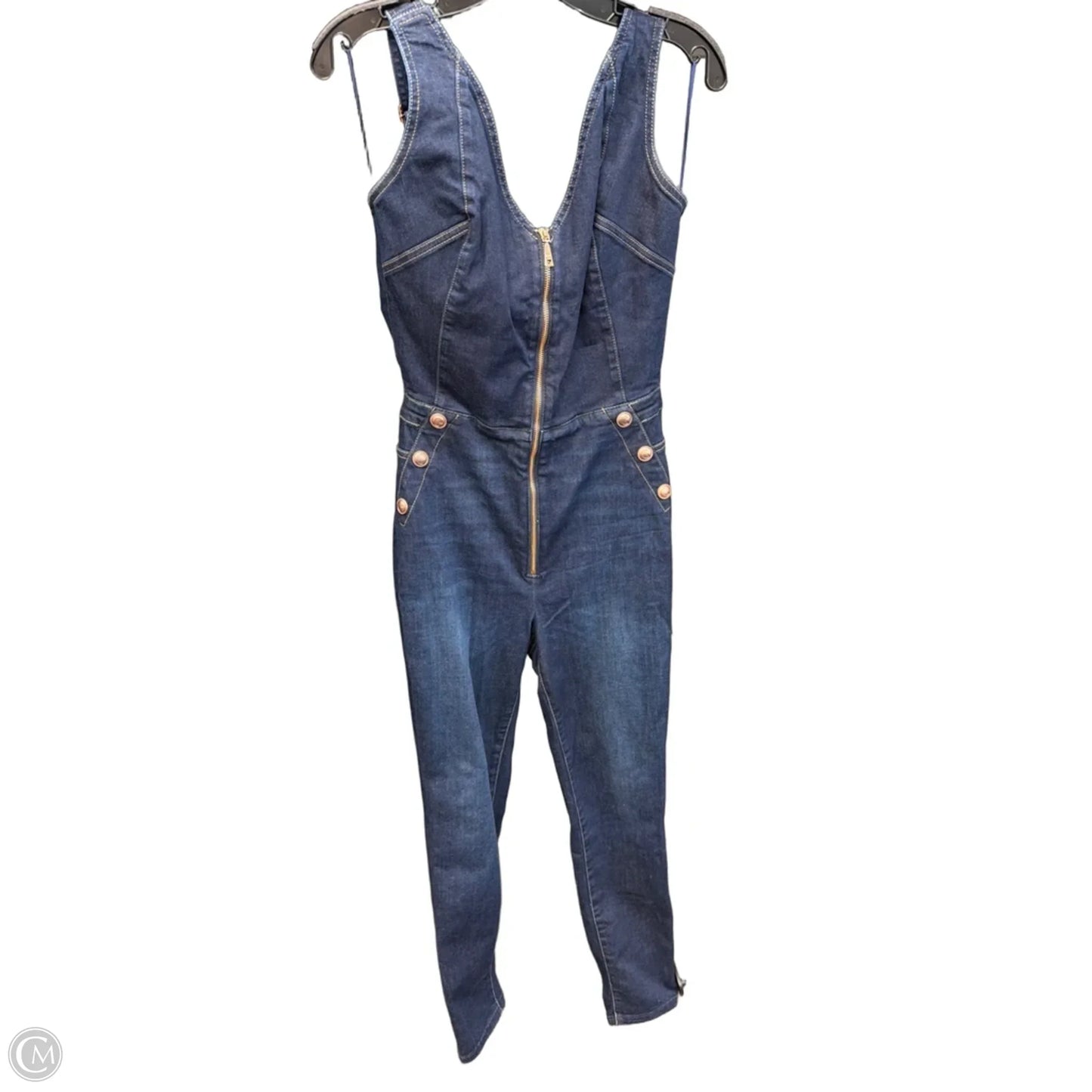 Jumpsuit By Guess In Blue Denim, Size: L