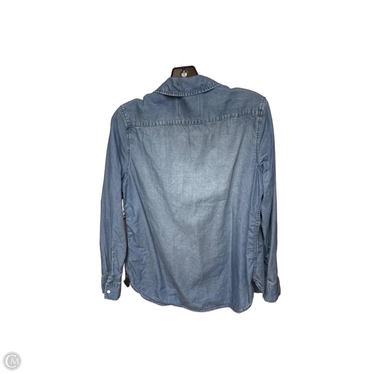 Blouse Long Sleeve By Lola River In Blue Denim, Size: S