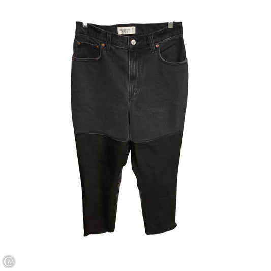 Jeans Straight By Abercrombie And Fitch In Black, Size: 8l