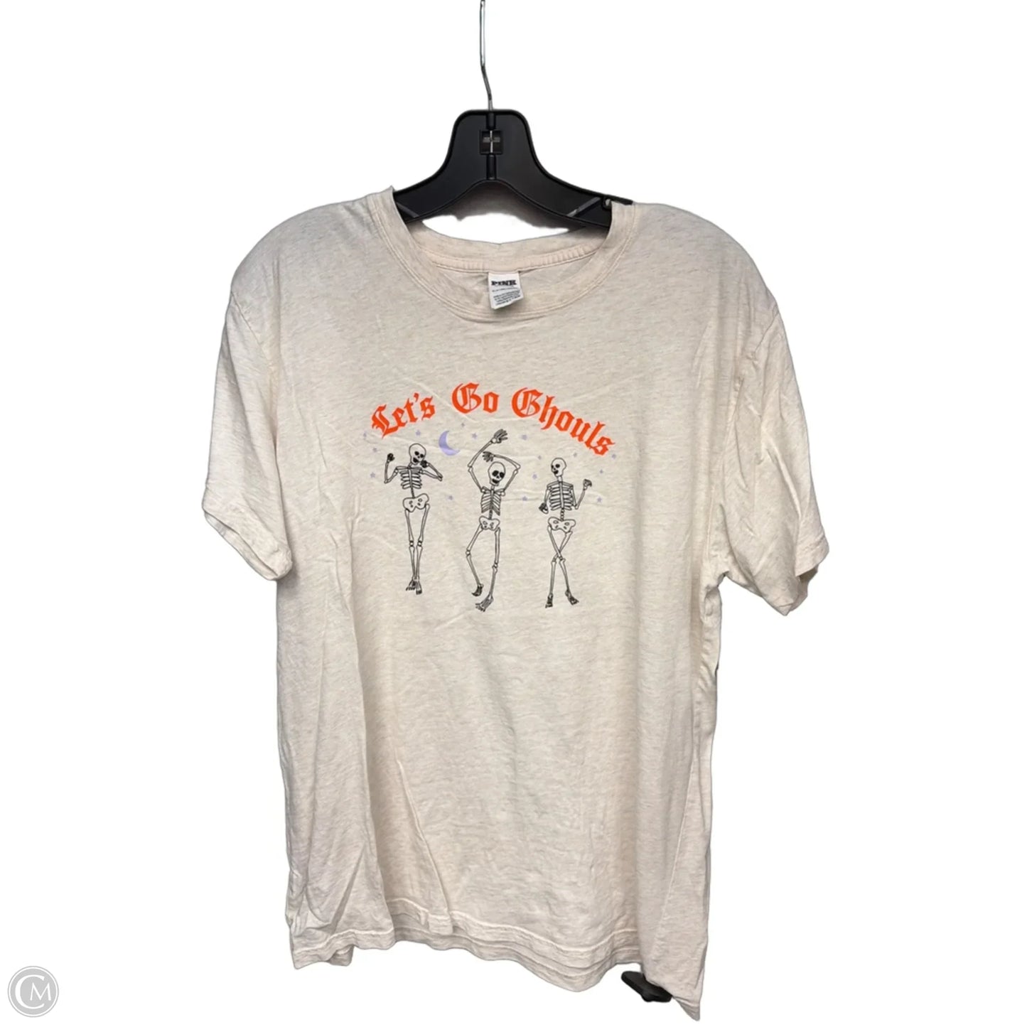 Top Short Sleeve By Pink In Tan, Size: S