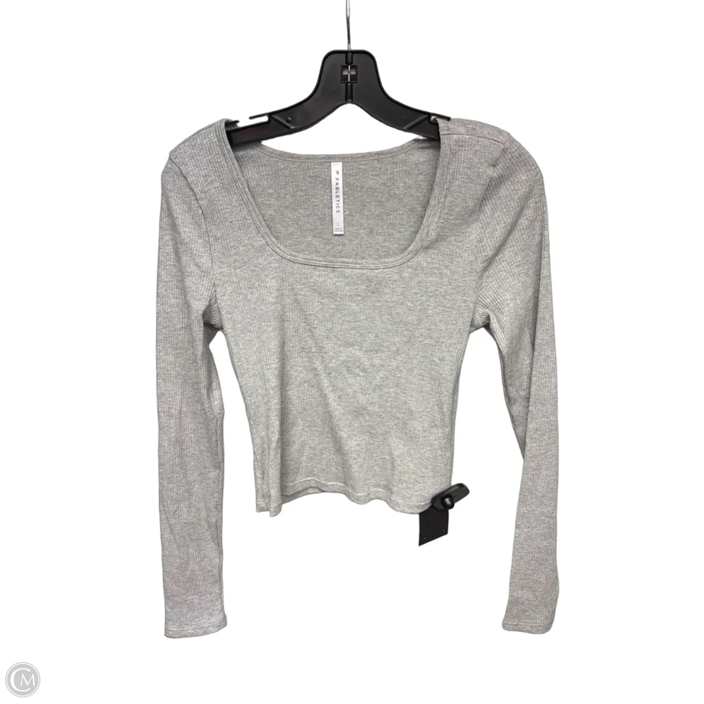 Top Long Sleeve By Fabletics In Grey, Size: L