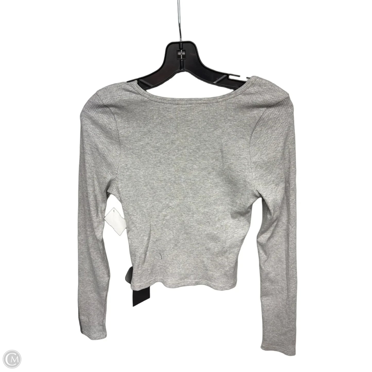 Top Long Sleeve By Fabletics In Grey, Size: L