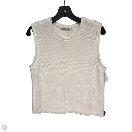 Top Sleeveless By Abercrombie And Fitch In Cream, Size: M