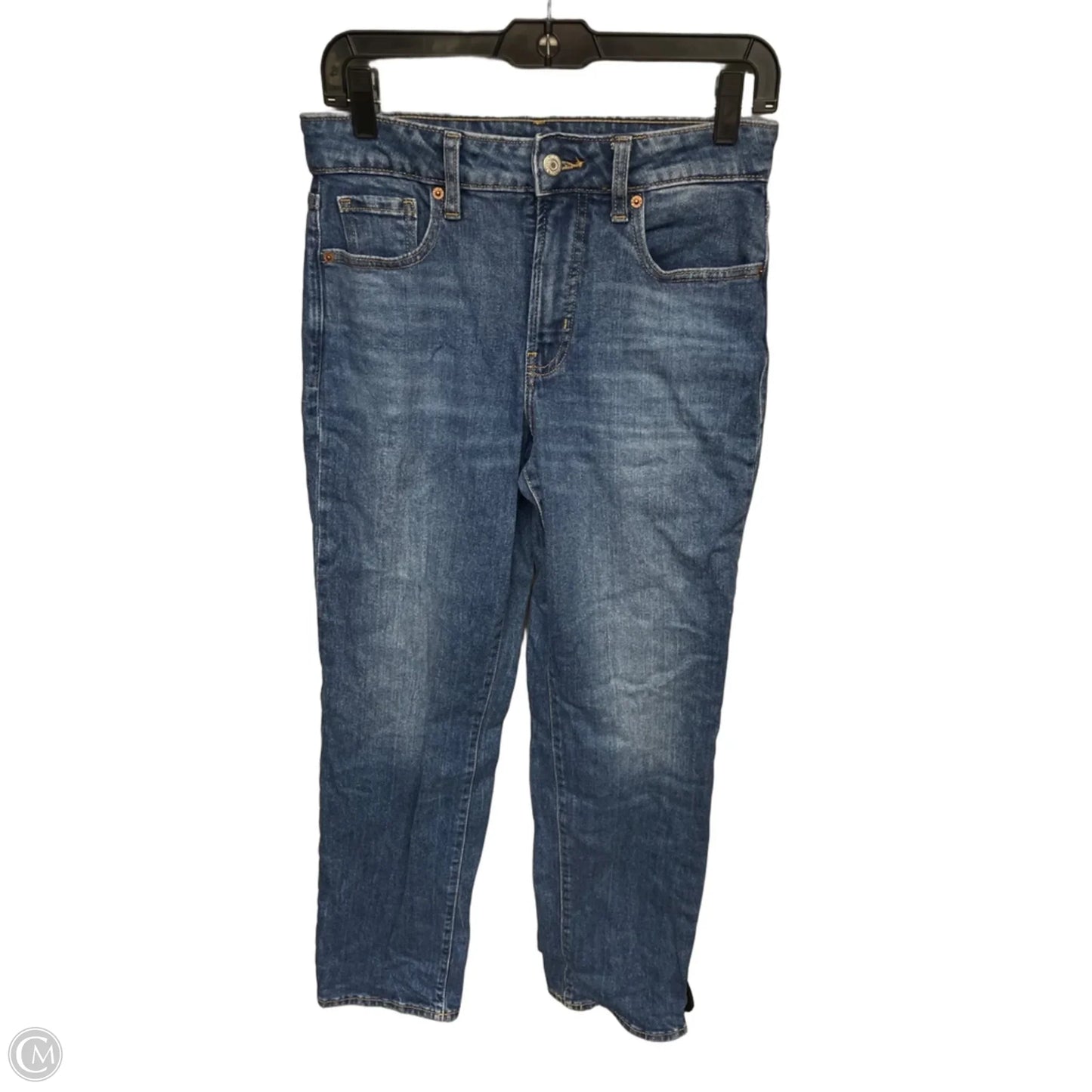 Jeans Straight By Old Navy In Blue Denim, Size: 4p