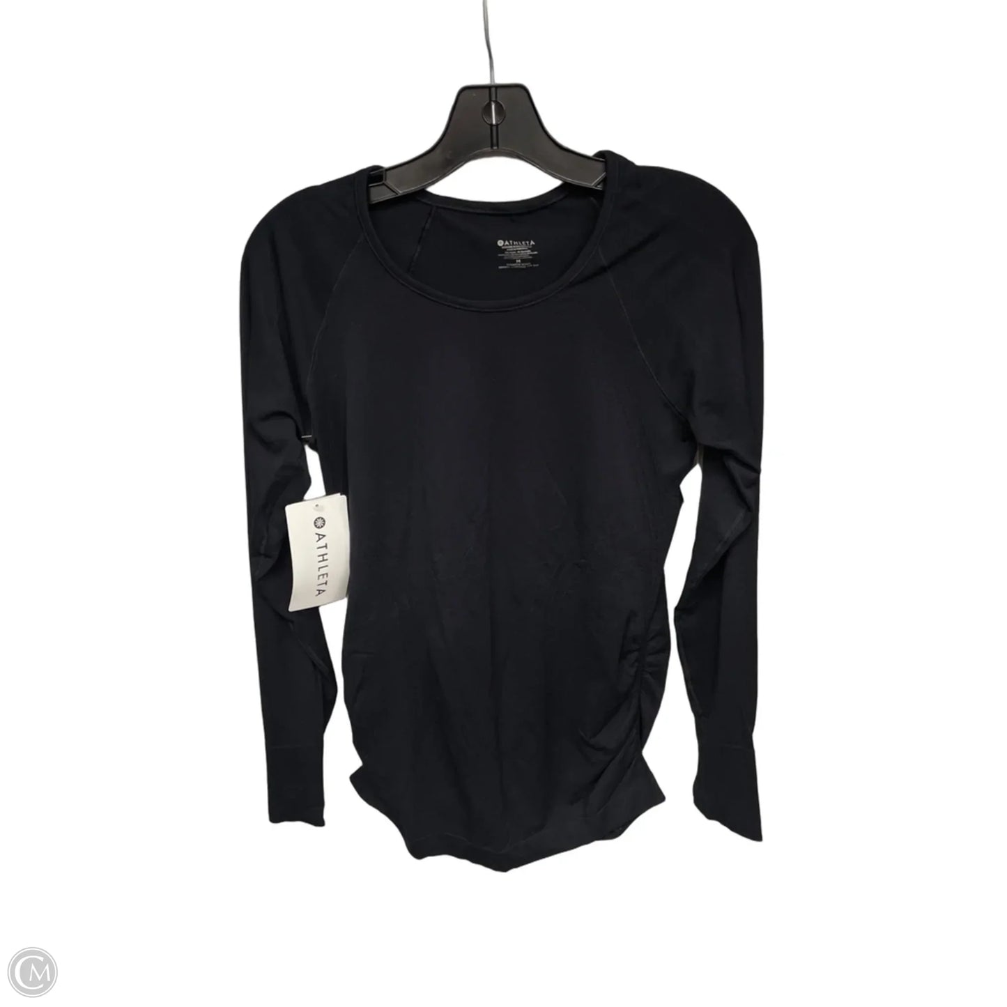 Athletic Top Long Sleeve Crewneck By Athleta In Black, Size: M