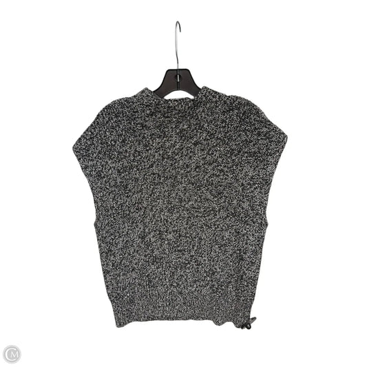 Sweater Short Sleeve By Loft In Black & White, Size: L