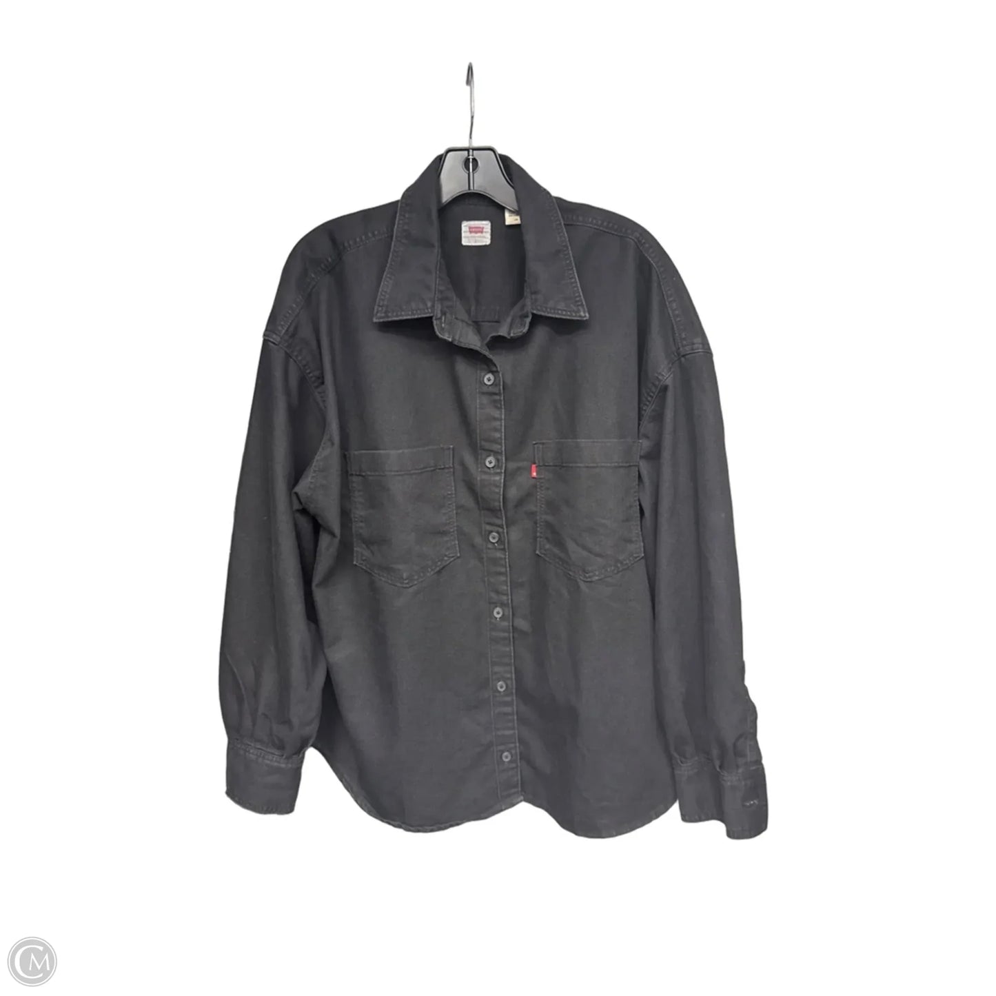 Jacket Shirt By Levis In Black, Size: L