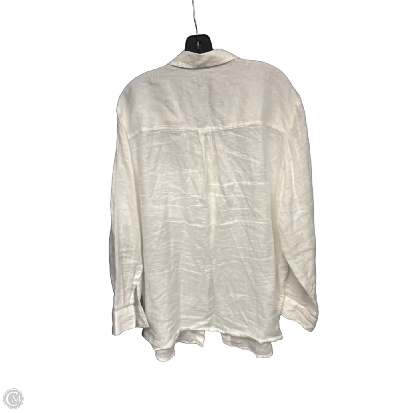 Blouse Long Sleeve By Gap In White, Size: Xl