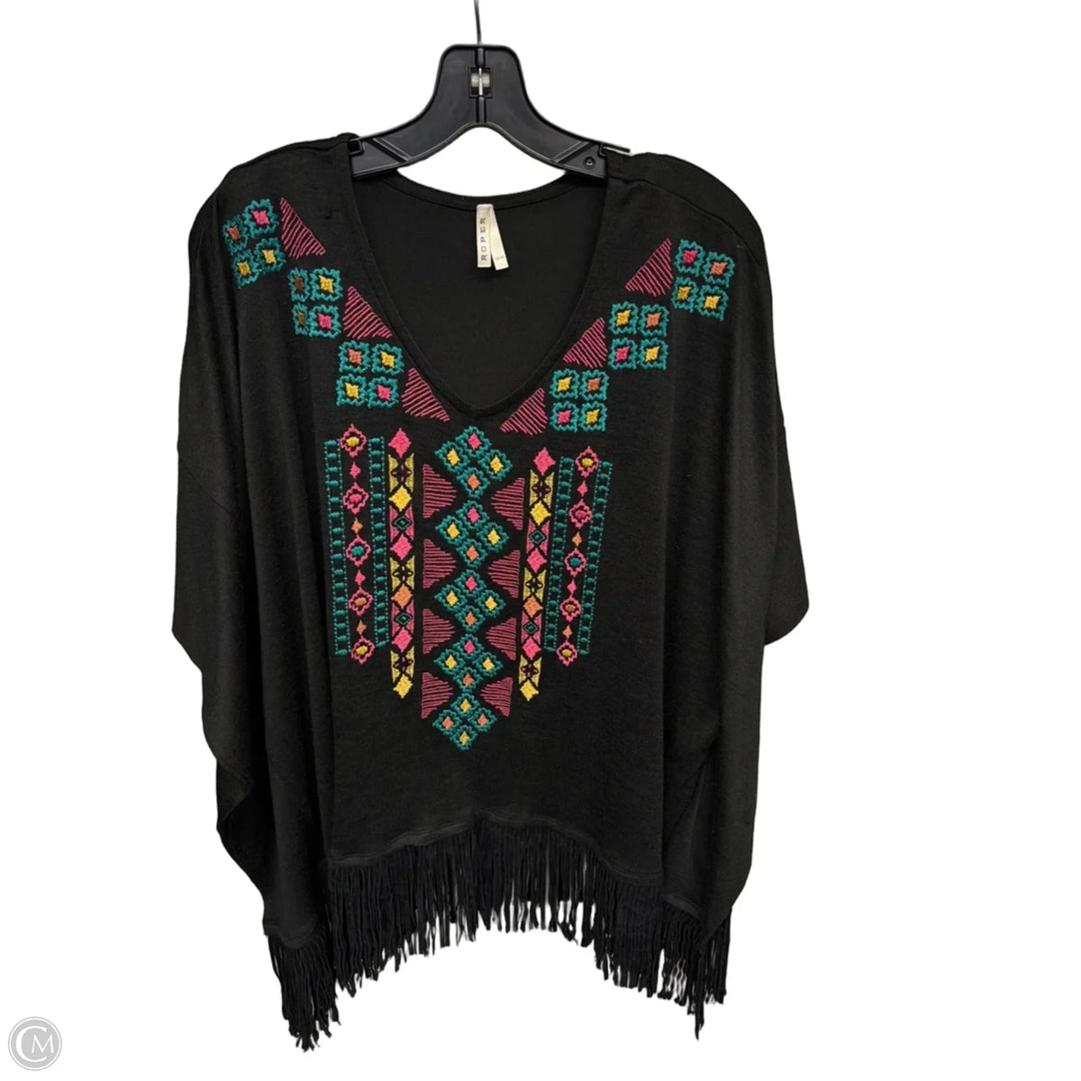 Shawl By Roper In Black, Size: 2x