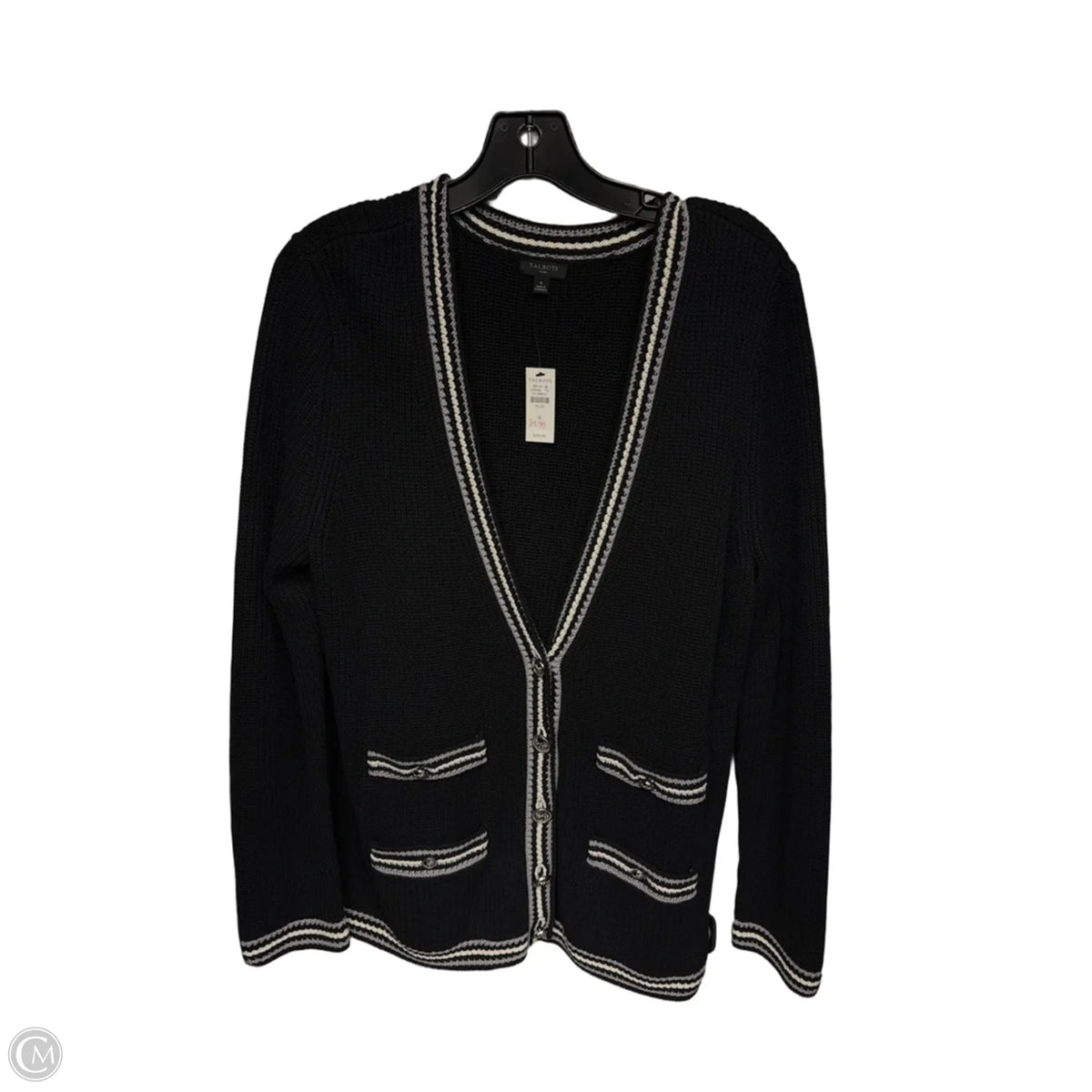 Cardigan By Talbots In Black, Size: Xl