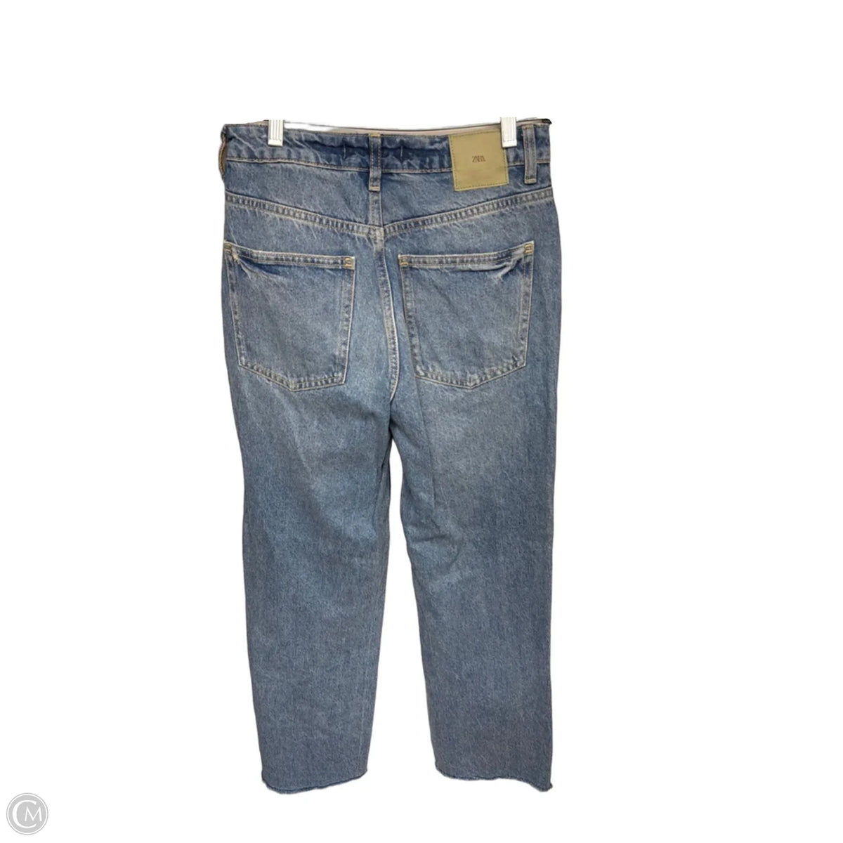 Jeans Straight By Zara In Blue Denim, Size: 4