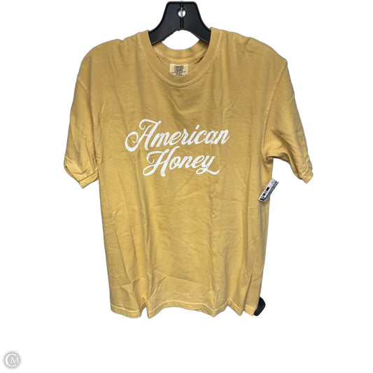 Top Short Sleeve Basic By Comfort Colors In Yellow, Size: M