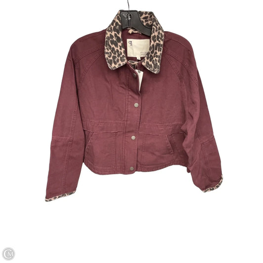 Jacket Denim By Pilcro In Maroon, Size: M