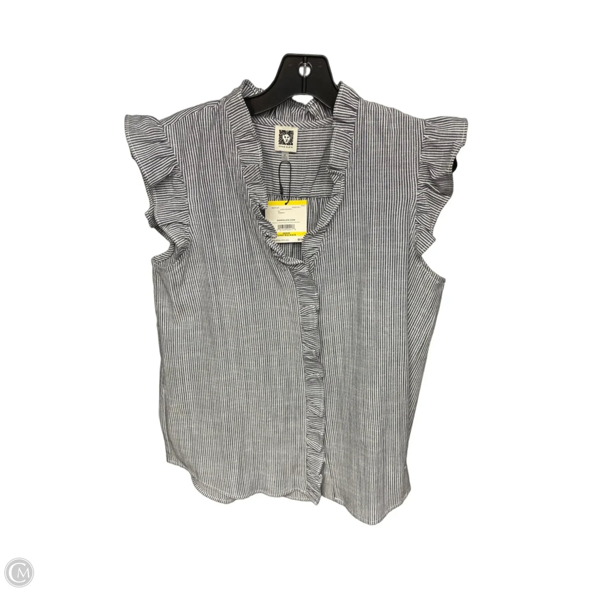 Top Sleeveless By Anne Klein In Striped Pattern, Size: M