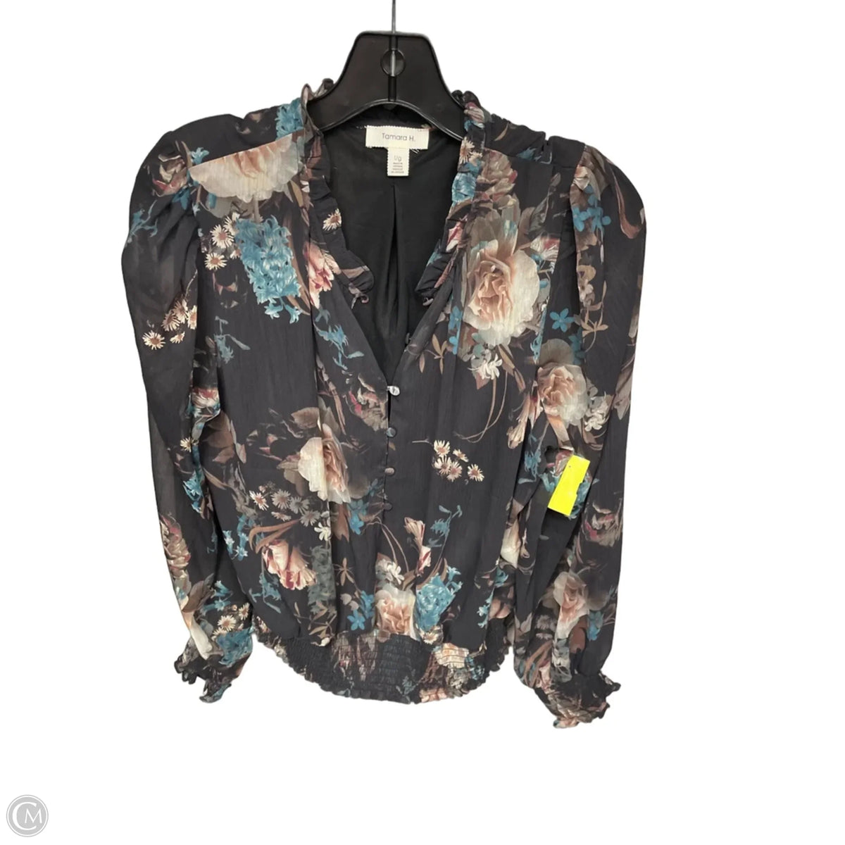 Blouse Long Sleeve By Tamara H In Black, Size: L