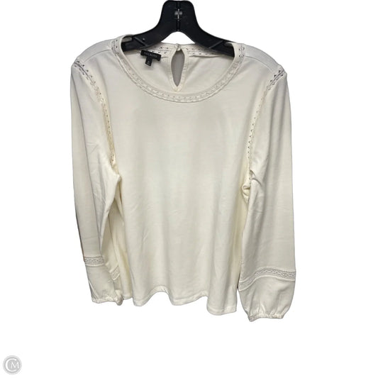 Top Long Sleeve By Talbots In Cream, Size: M