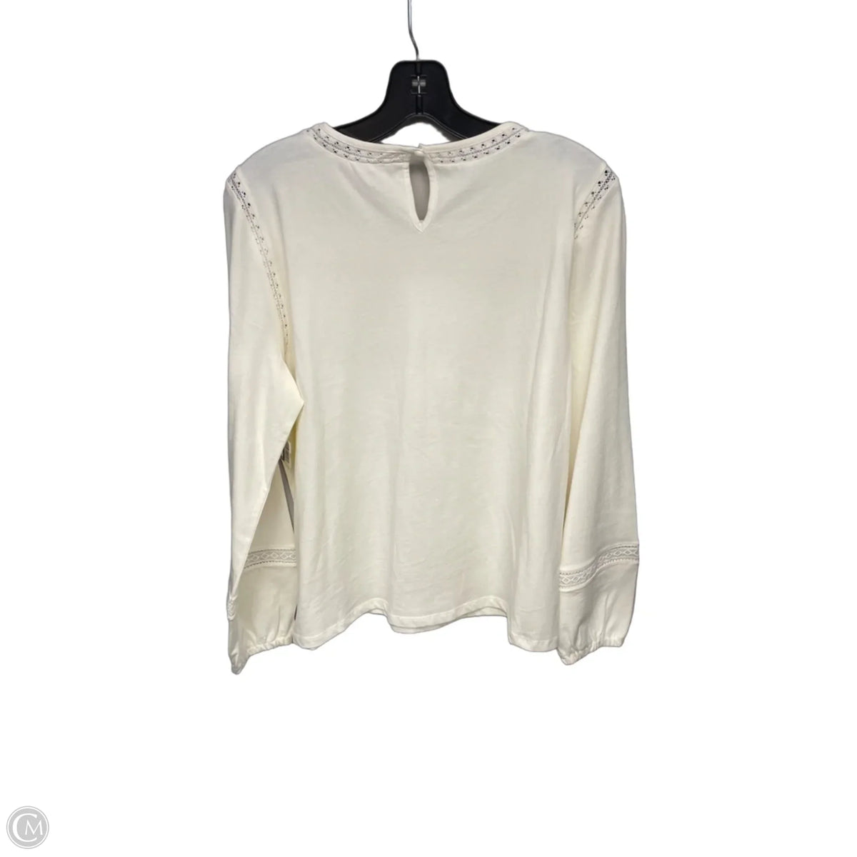Top Long Sleeve By Talbots In Cream, Size: M