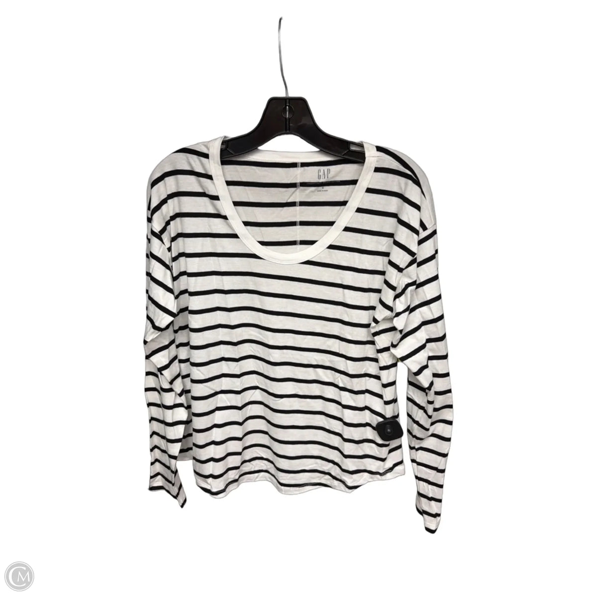 Top Long Sleeve By Gap In Striped Pattern, Size: S