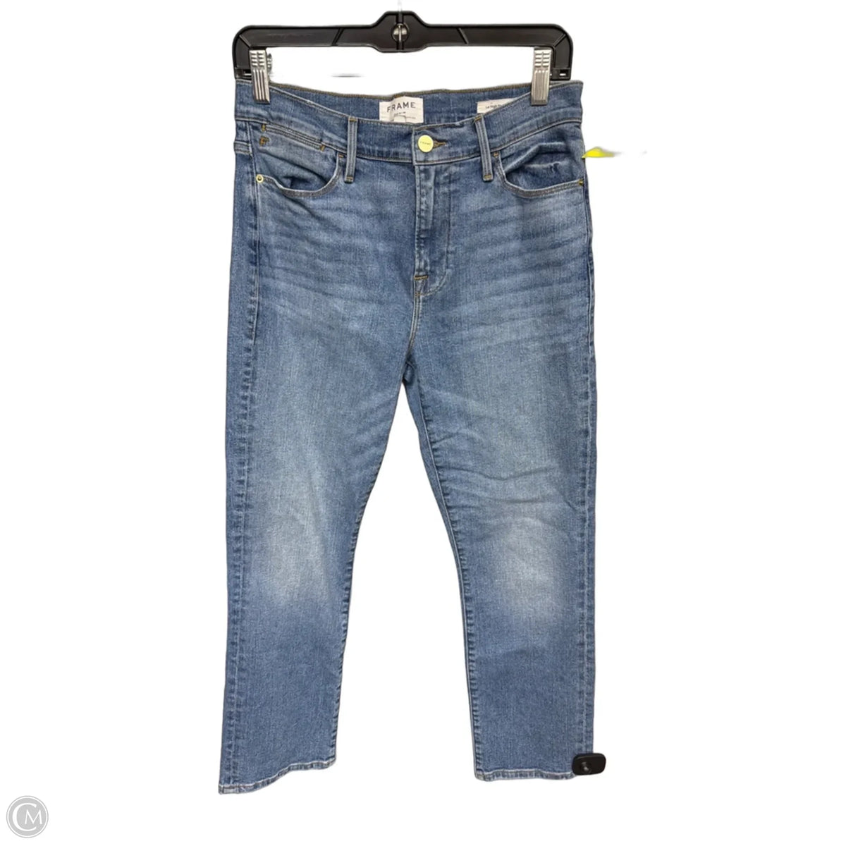 Jeans Cropped By Frame In Blue Denim, Size: 6