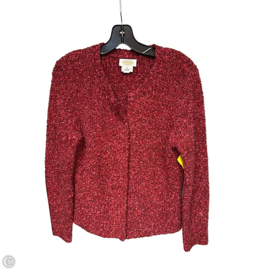 Sweater Cardigan By Talbots In Red, Size: M