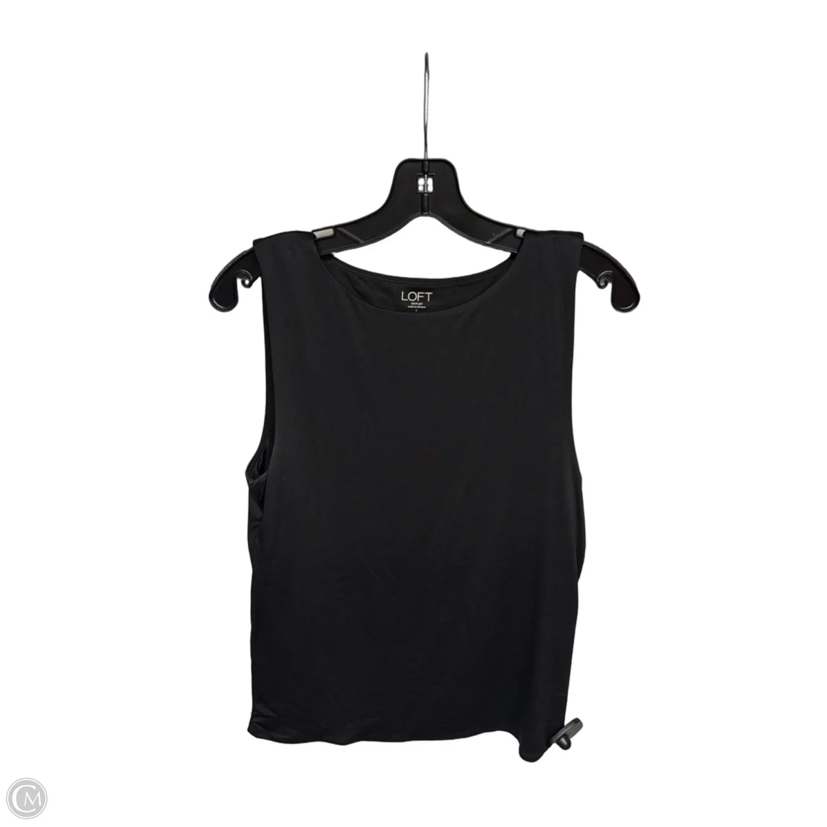 Top Sleeveless By Loft In Black, Size: L