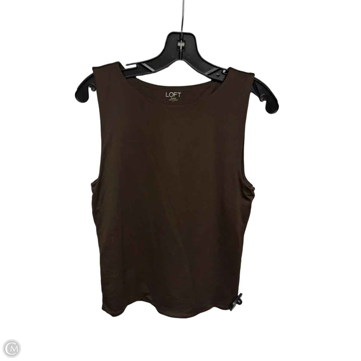 Top Sleeveless By Loft In Brown, Size: L