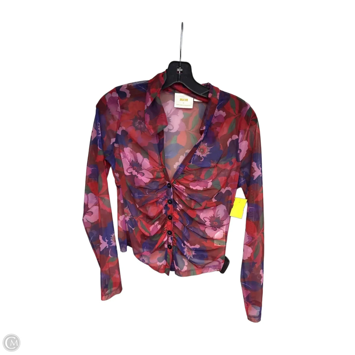 Blouse Long Sleeve By Maeve In Red, Size: M